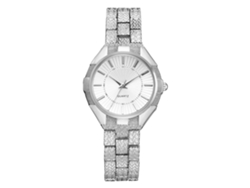 Reloj De Pulsera Analógico De Cuarzo Plateado Para Mujer, De Aleación, Estilo Elegante Y Elegante.
