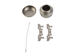 Hornillo portátil de alcohol para camping con tapa.