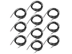 10 Unidades De Sonda De Temperatura Con Sensor Termistor Ntc, Cabezal Cilíndrico De 5x25 Mm, Cable De 2 M, 10k B3435