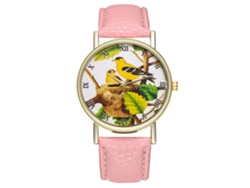 Reloj De Pulsera Para Parejas Con Correa De Poliuretano, Estilo Moderno Y Movimiento De Cuarzo Rosa.