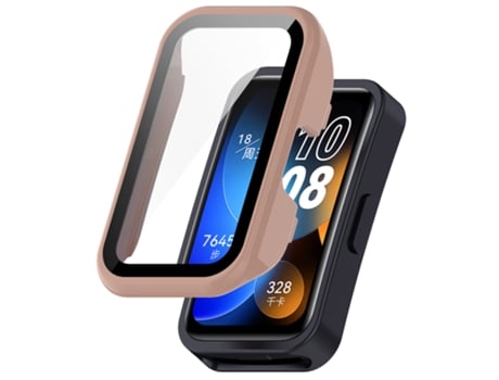 Huawei Band 8 piezas + funda para reloj con película protectora incorporada (rosa)