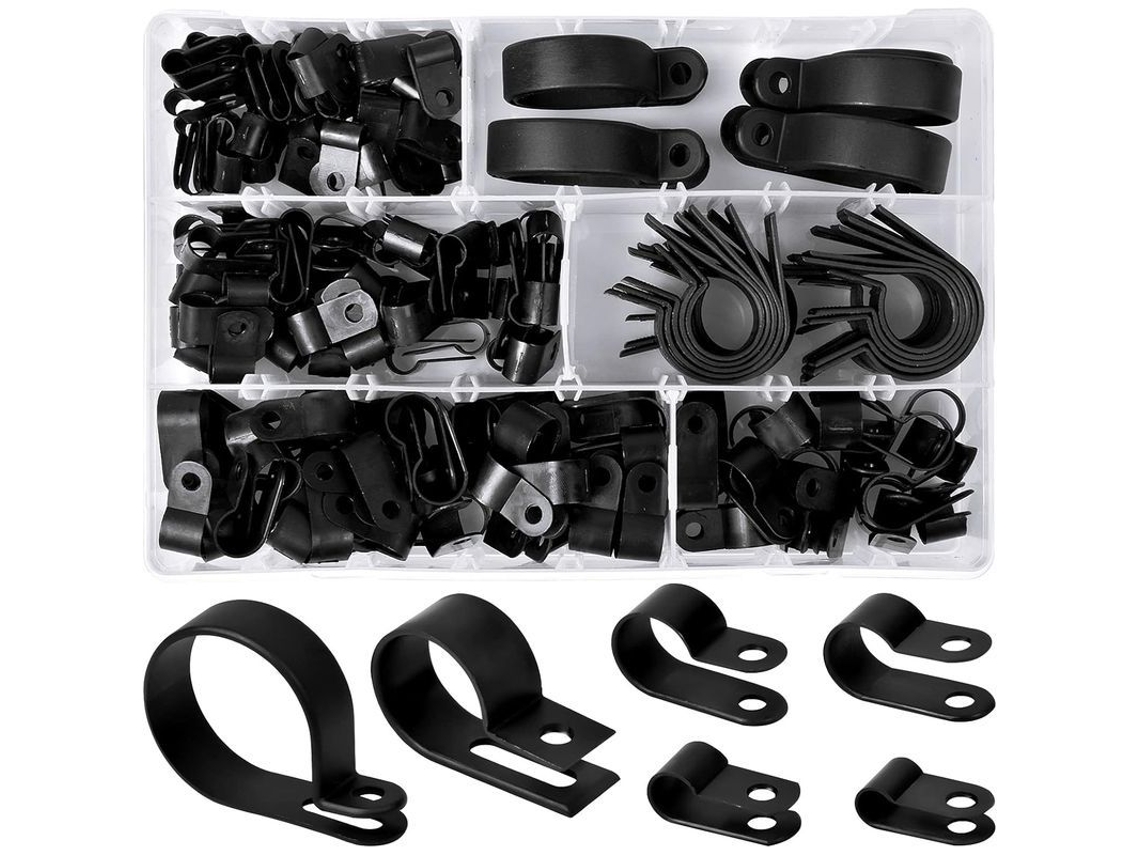 200 Bridas De Plástico De Nailon R Para Fijación De Cables, 6 Tamaños De 3/16'' A 1 1/8'' Para Tuberías.