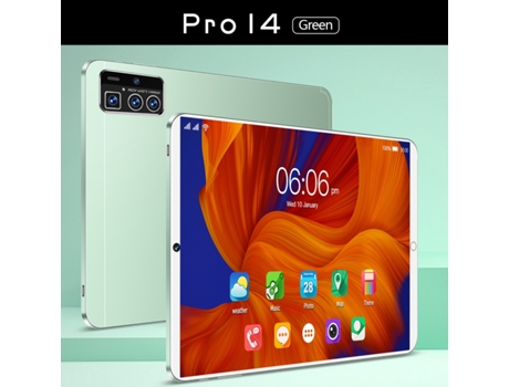 Tablet PRITOM 14PRO + Teclado Bluetooth + Funda de Cuero + Auriculares + Stylus Pen (10'' - 32 GB - 2 GB RAM - Wi-Fi+4G - Verde)