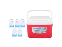 Nevera portátil de 5 l con asa, temperatura constante, para alimentos y medicamentos, para camping en coche, color rojo