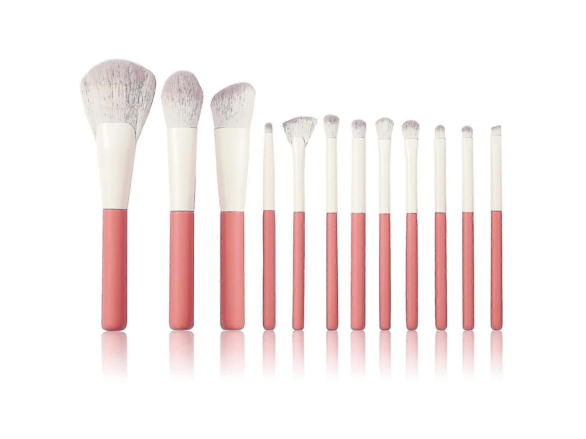 Para brochas de maquillaje, base premium, corrector, polvos, sombras de ojos, set de 12 brochas de maquillaje con estuche transparente, Rosewell Terracotta