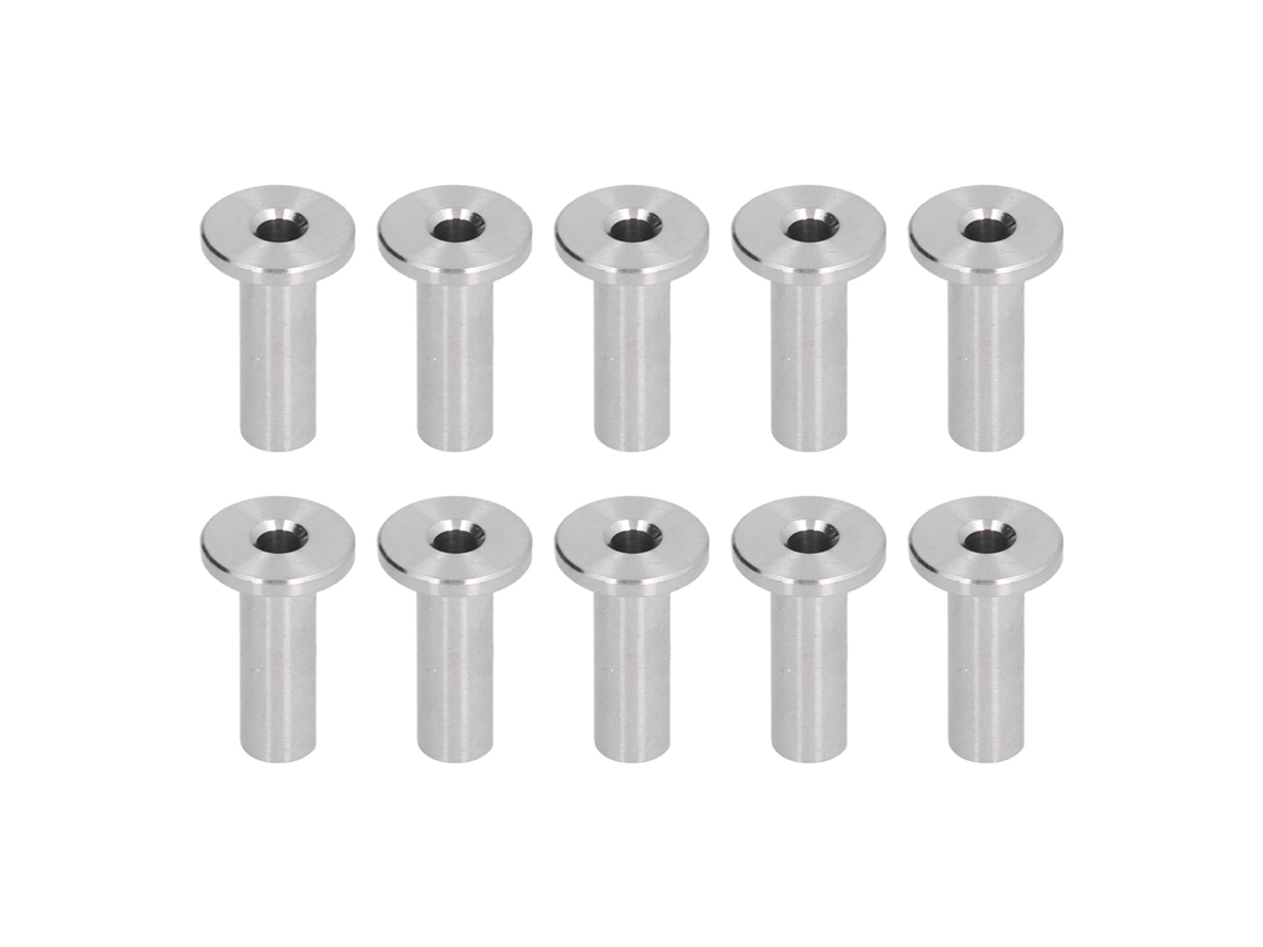 10 Fundas Protectoras De Acero Inoxidable T316 Para Rieles De Cable De 3/16 Pulgadas, Resistentes A La Intemperie.