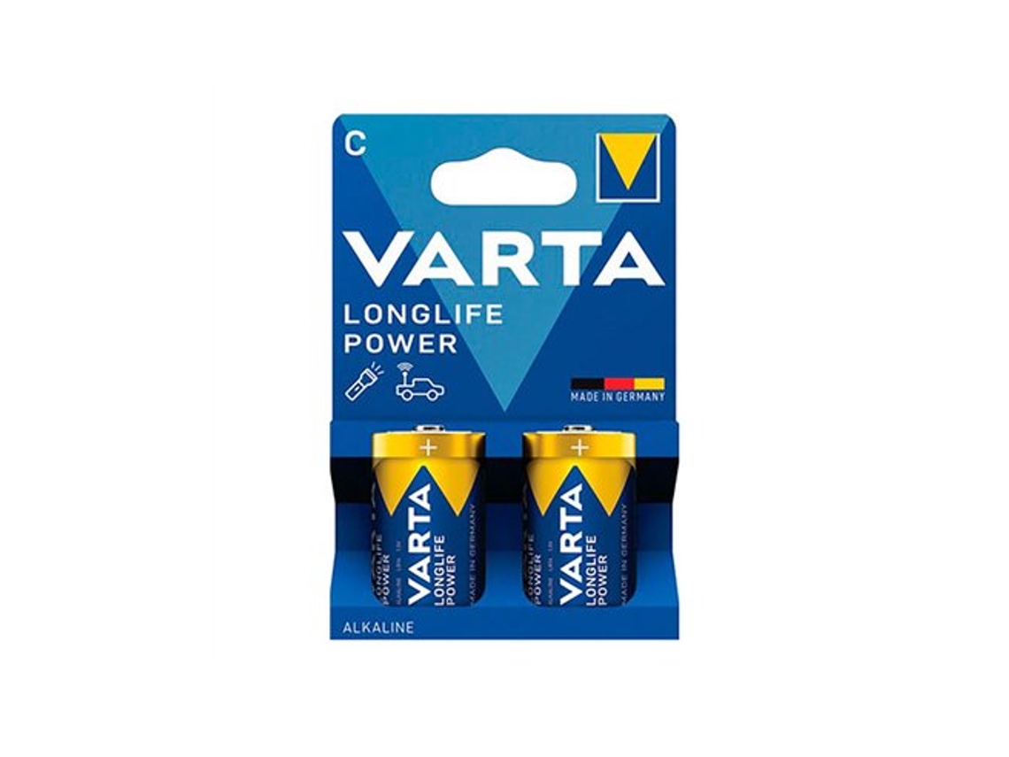 Pilas Alcalinas De Larga Duración C Lr14 Ø26,2 X 50 Mm Varta (blister 2 Unidades)