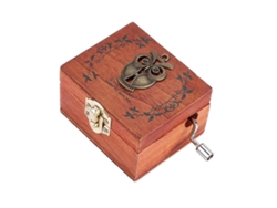 Caja De Música Mecánica Manual De Madera Con Diseño De Búho: Un Regalo De Cumpleaños Clásico.