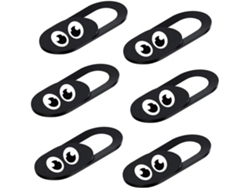 Juego De 6 Tapas Para Cámara De Portátil/tableta, Abs Negro, Protectoras