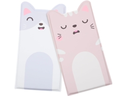 Juego de 2 pegatinas de pared autoadhesivas con forma de gato de CHABERLU para dormitorios.