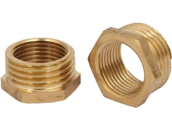 Casquillo roscado hexagonal de latón de 20 mm macho x 15 mm hembra para tuberías, 2 piezas CHABERLU