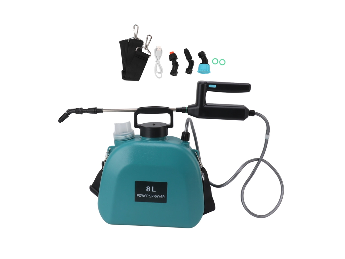 Pulverizador Eléctrico De 8 Litros Con Batería De 2000 Mah, Mango Antideslizante Con Correa Para Uso En Jardín Y Hogar.