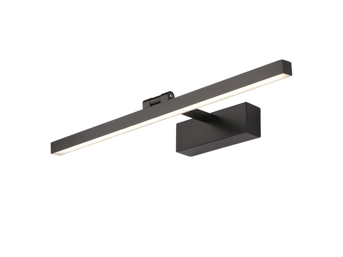 Luz Espelho Led Banheiro 50cm, 12w, Arandela Parede Banheiro 180° Rotativo, Luz Espelho Banheiro Moderna, Branco Quente 3000k, Preto - Rwarandela Ba