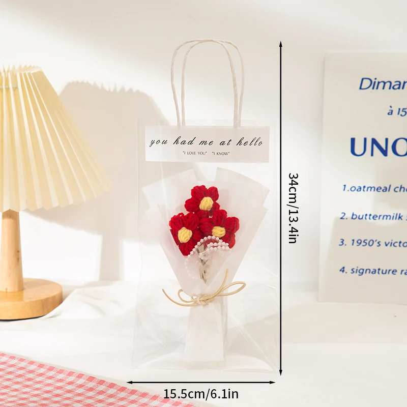Mini ramos de ganchillo, regalos florales hechos a mano con ganchillo