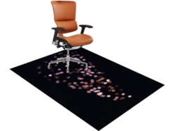 Tapete Cadeira Escritório Piso Protetor 60 X 70 Cm Carpete Parquet Madeira Azulejo Laminado Azul Carpetes