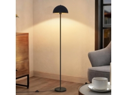 Zmh Lámpara De Pie Moderna 170cm Negro/dorado Pantalla Metal Ø30cm E27 Max 40w Para Salón (sin Bombilla)