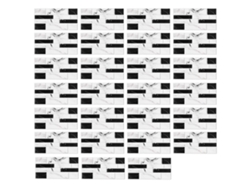 Baok - Juego de 27 baldosas autoadhesivas de PVC con imitación de ladrillo en blanco y negro para cocina y baño, resistentes al desgaste.
