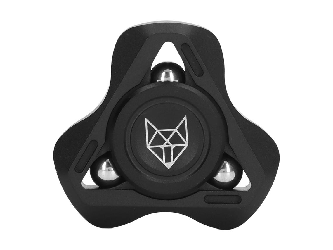 Brinquedo De Mão Antiestresse Metal Rotativo Sensorial Triangular Para Crianças E Adultos Preto
