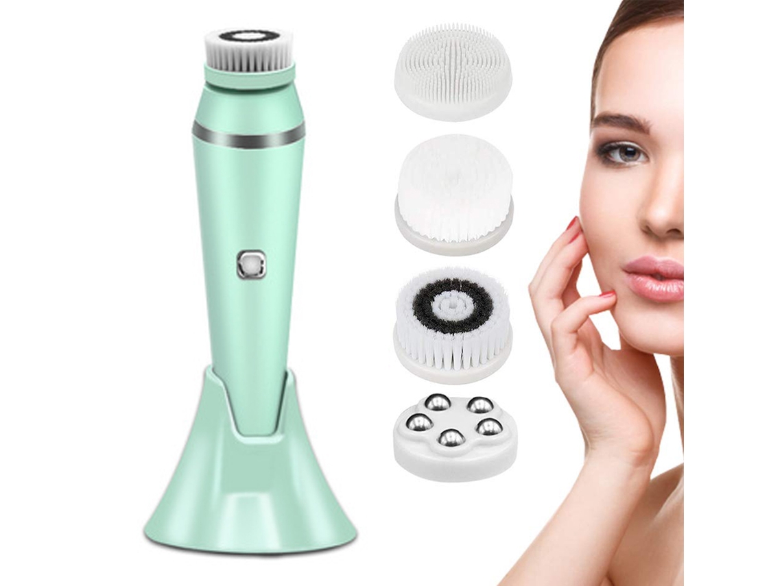 Cepillo de limpieza eléctrico impermeable Mduge, juego de 3 cepillos faciales giratorios de 8 velocidades
