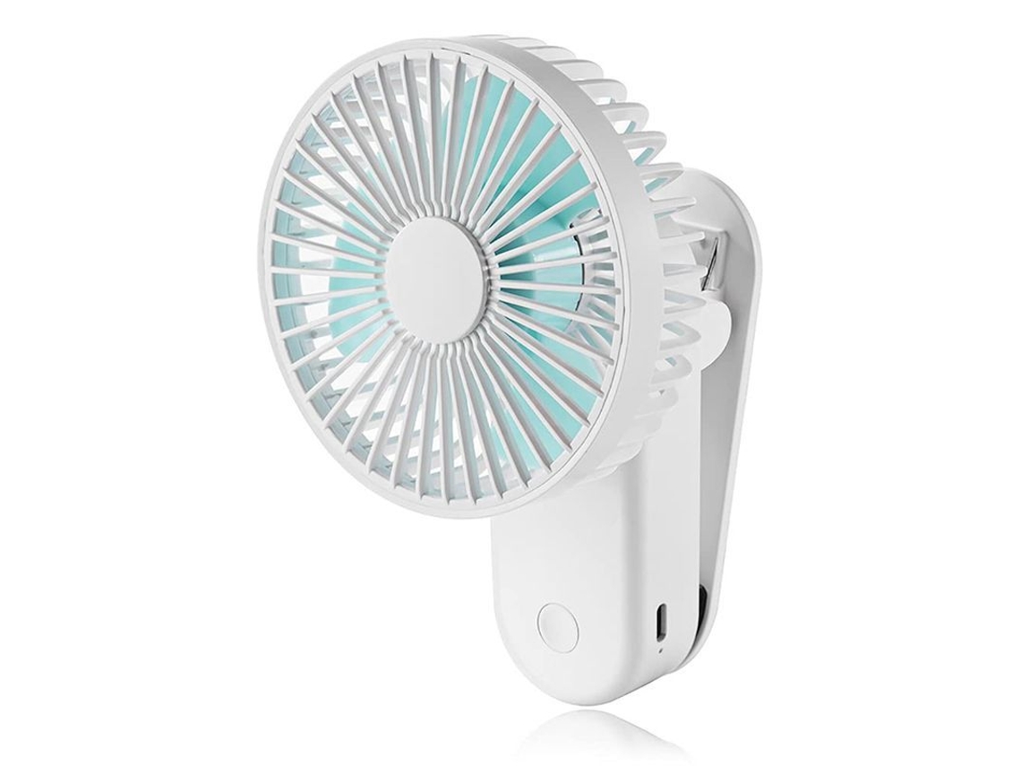 Ventilador Usb Portátil Con Clip Magnético Para Cochecito, Oficina Y Camping - Blanco Emo