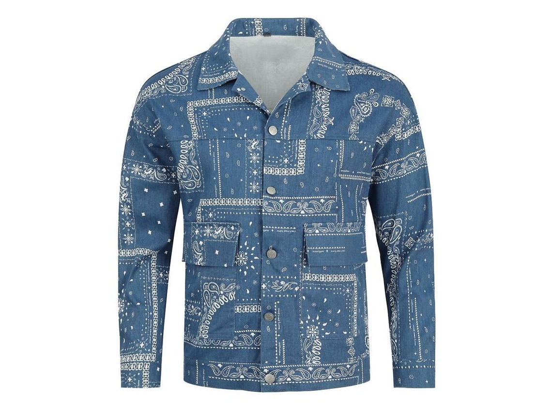 2026-chaqueta Con Solapa Estampada Para Hombre Mystdiy Talla M A 3xl Manga Larga Cuello Solapa Otoño