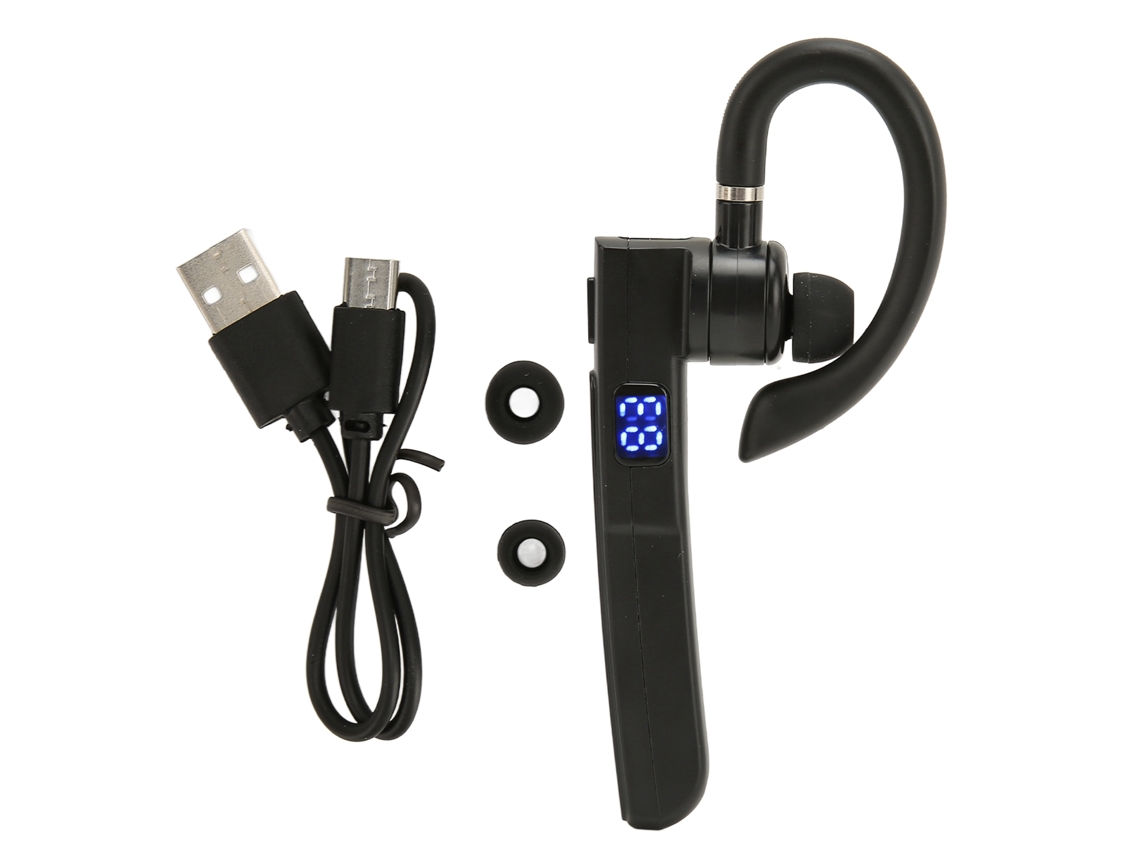 Auriculares Bluetooth Mono Con Cancelación De Ruido, Clasificación Ipx7, Control Por Voz, Pantalla Digital, Inalámbricos.