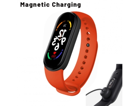 Smartwatch Monitor de presión arterial resistente al agua M7 para Android iOS rojo