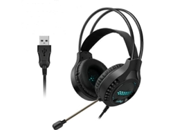Auriculares con cable para juegos Smailwolf AK3, luminosos, para ordenador de escritorio, estilo USB, con un solo enchufe, Hengrongshen