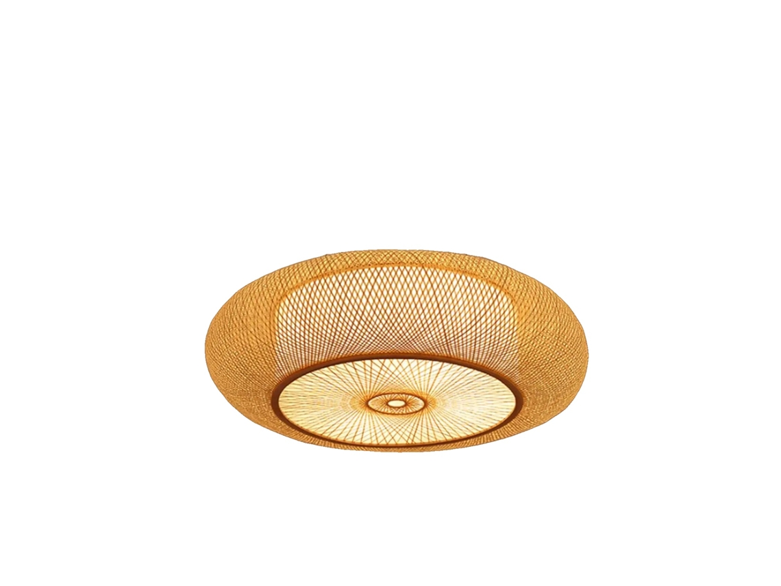 Lámpara colgante, bambú natural, diseño elegante, 50 cm, bombilla no incluida (E27)
