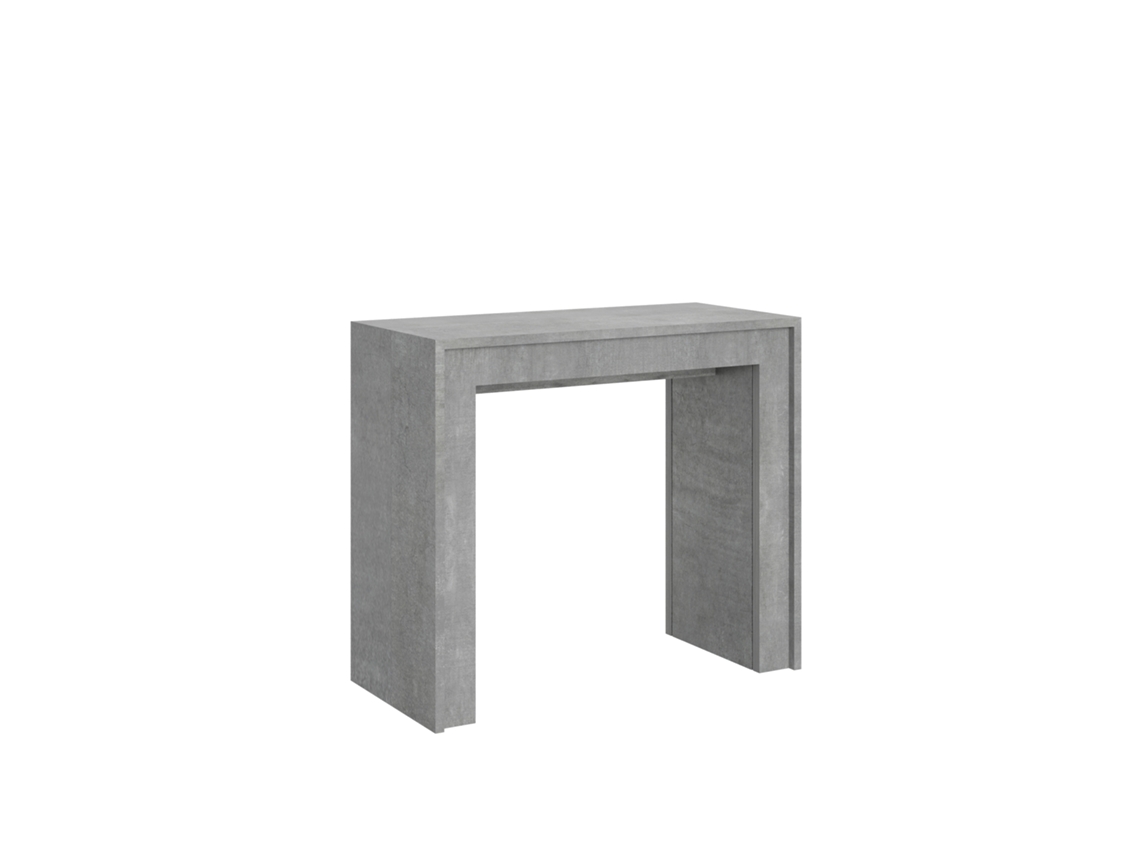 Consolas Mia Extensible hasta 302 cm ITAMOBY (90 x 42 x 77 cm - Paneles de Melamina - Cemento)