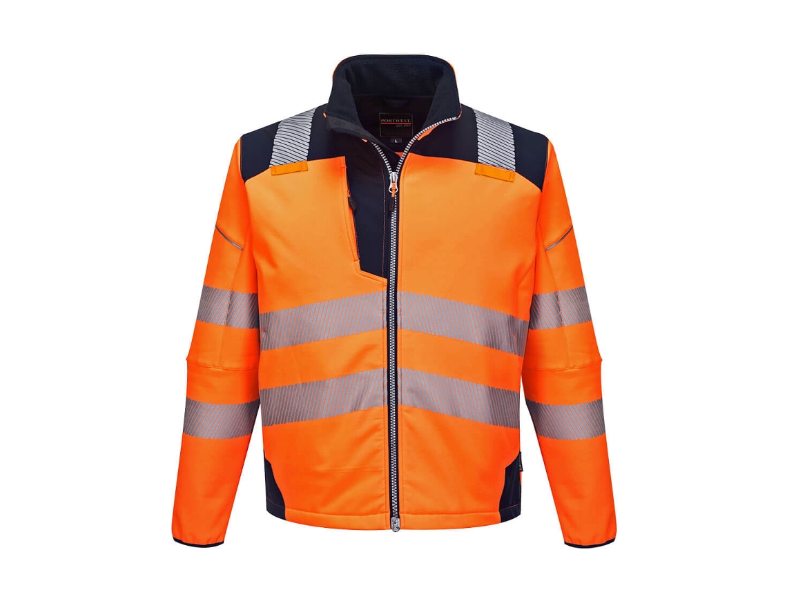 Ropa de trabajo softshell de alta visibilidad Portwest Pw3 / Azul marino amarillo / S