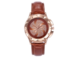 Reloj De Pulsera Vansvar Para Mujer, De Piel Sintética Con Diseño Moderno Y Pedrería.
