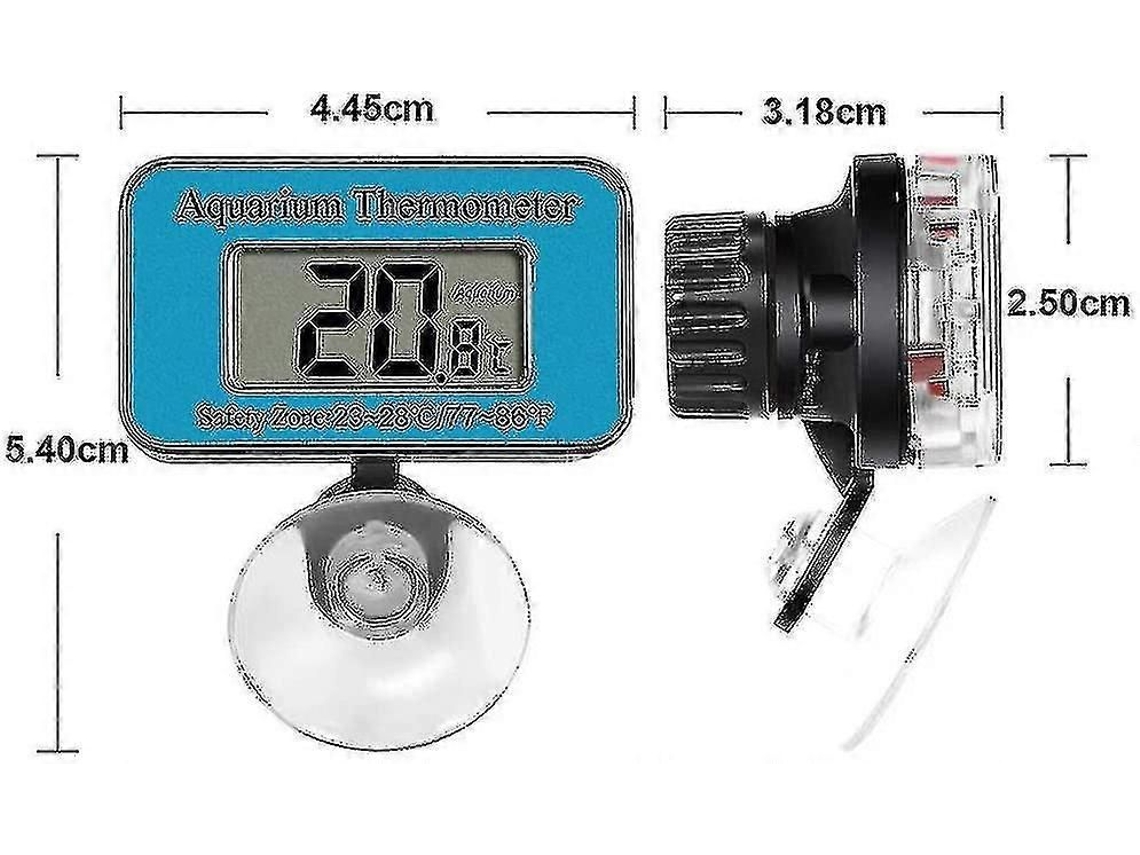 Termômetro Digital Lcd À Prova D'água Para Aquário Com Ventosa. Ideal Para Medir A Temperatura Da Água Em Aquários E Tanques De Peixes.