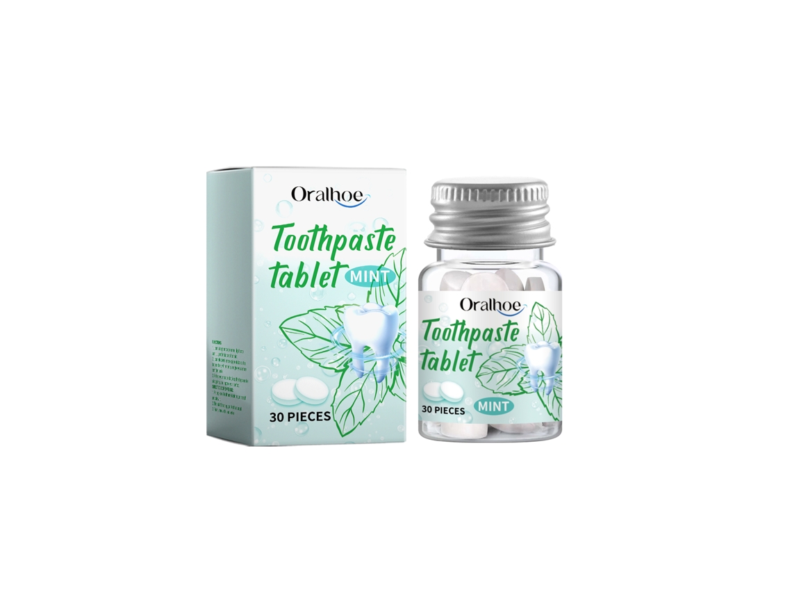 Pastillas de pasta de dientes sólidas con sabor a menta fresca