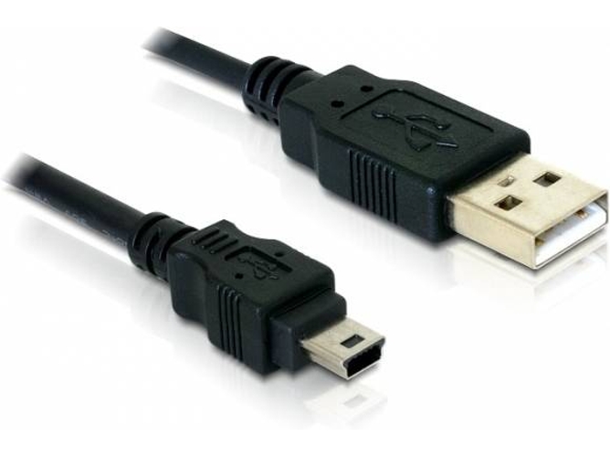 Cable USB DELOCK USB A/Mini-USB B 1.5 m Macho/Macho Negro
