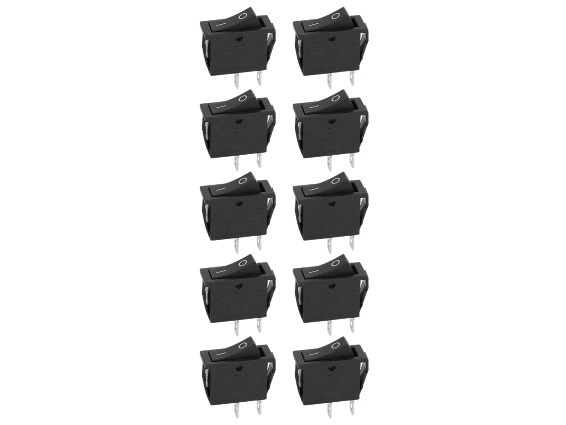 10 Interruptores Basculantes De Palanca Kcd3 De 2 Pines, 2 Posiciones, Terminales Plateados, Accesorios Para El Hogar.