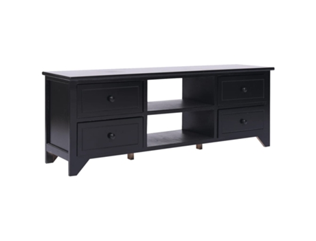 Mueble para la televisión VIDAXL Negro Madera (108x30x40 cm)