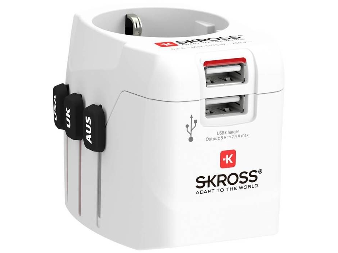 1302470 Adaptador USB de viaje Skross Pro Light (2 unidades)