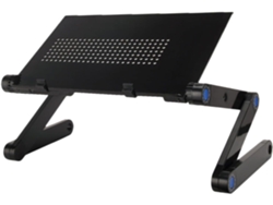 Mesa De Estudio Plegable Para Cama De 420x260 Mm En Plástico Abs Negro Con Patas Reforzadas.