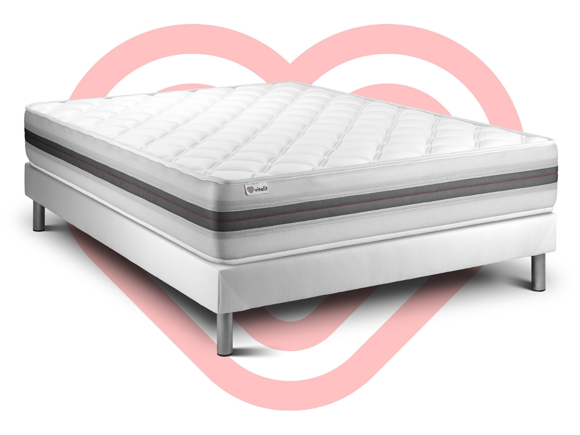 Vitalmemo Conjunto Respaldo 160 X 220 Cm Kit Somier Blanco