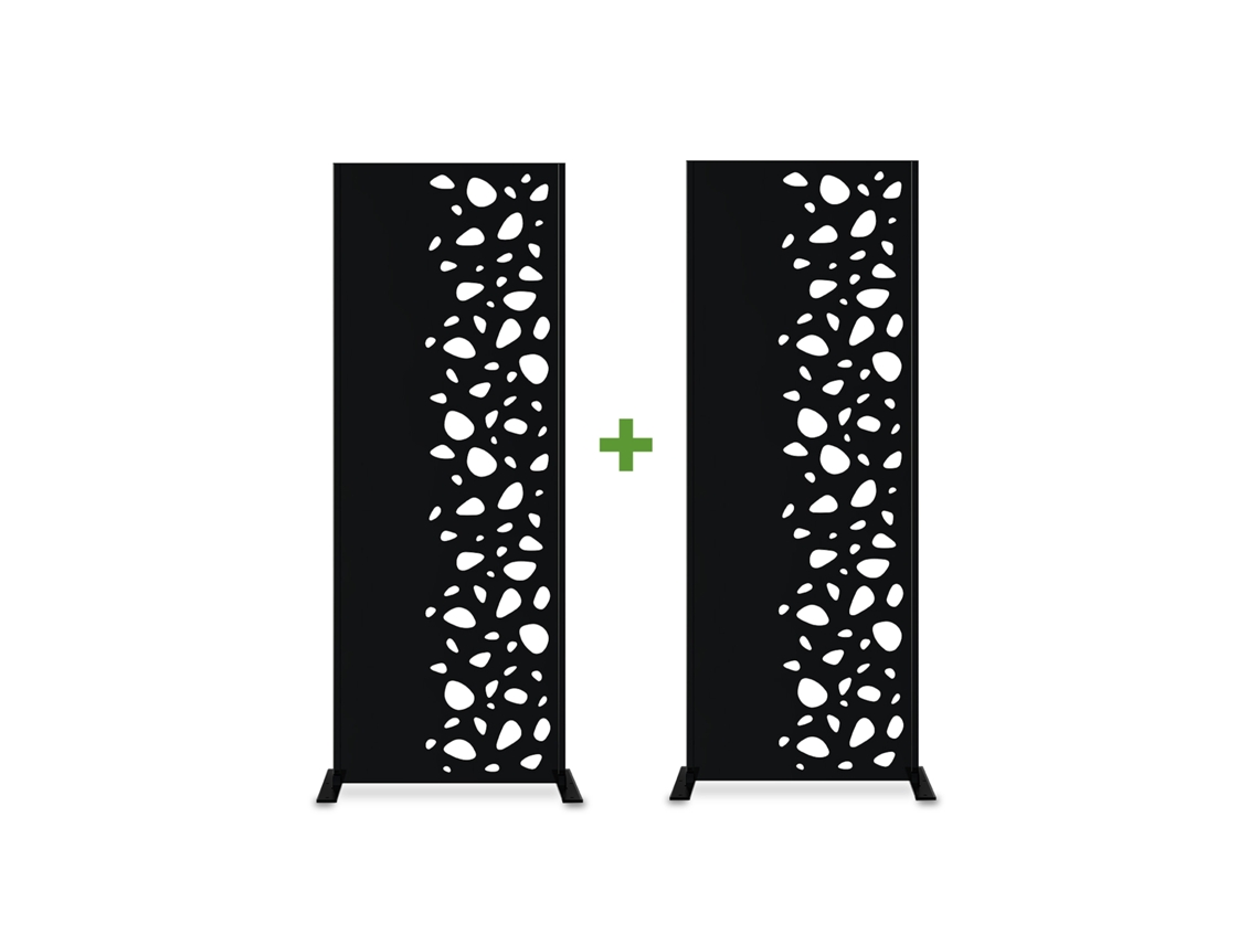 Juego de 2 paneles decorativos SUNNY Black H.160cm patrones lado derecho