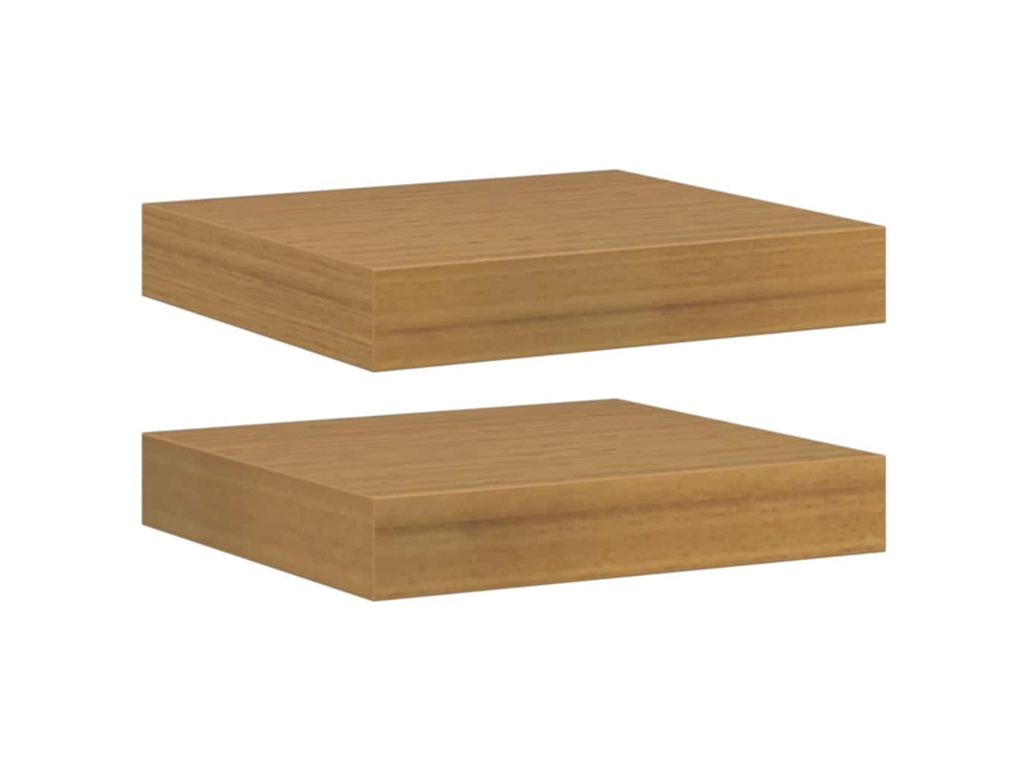 Juego de 2 estantes de pared, beige, 23 x 23,5 x 4 cm, MAISON EXCLUSIVE