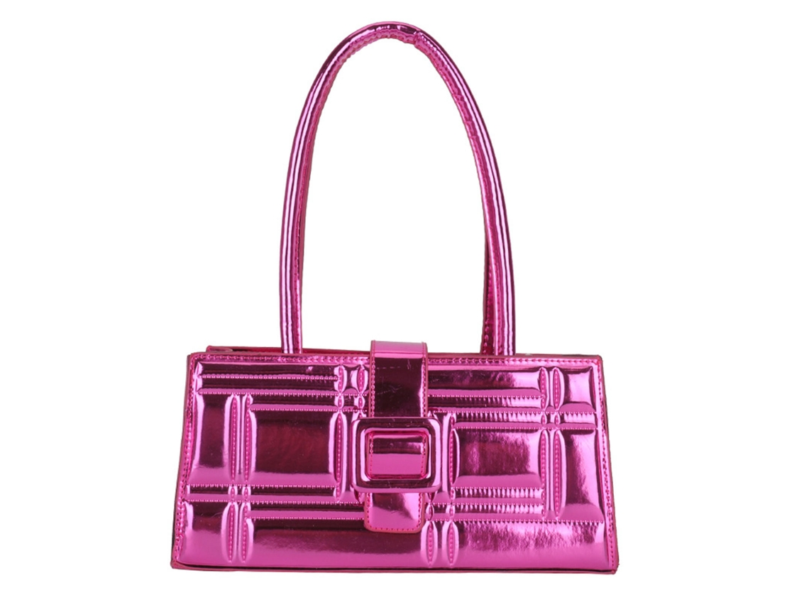 Bolso De Axila Para Mujer, Estampado A Cuadros, Estampado De Pu, Moderno, Versátil, Ideal Para Viajes O Citas, Rojo Y Rosa.