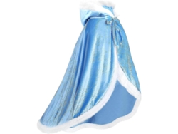 Capa reversible para adultos y niños, disfraz de vampiro, bruja o mago para Halloween, Navidad, Pascua, azul, 120 cm