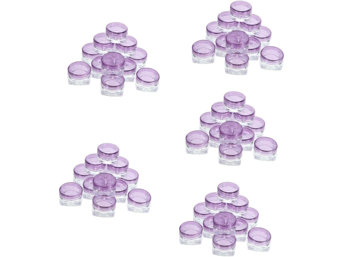 5 Juegos De Tarros De Crema Reutilizables De Fondo Cuadrado, Botes Vacíos Para Lociones, Cremas Hidratantes Y Cosméticos.