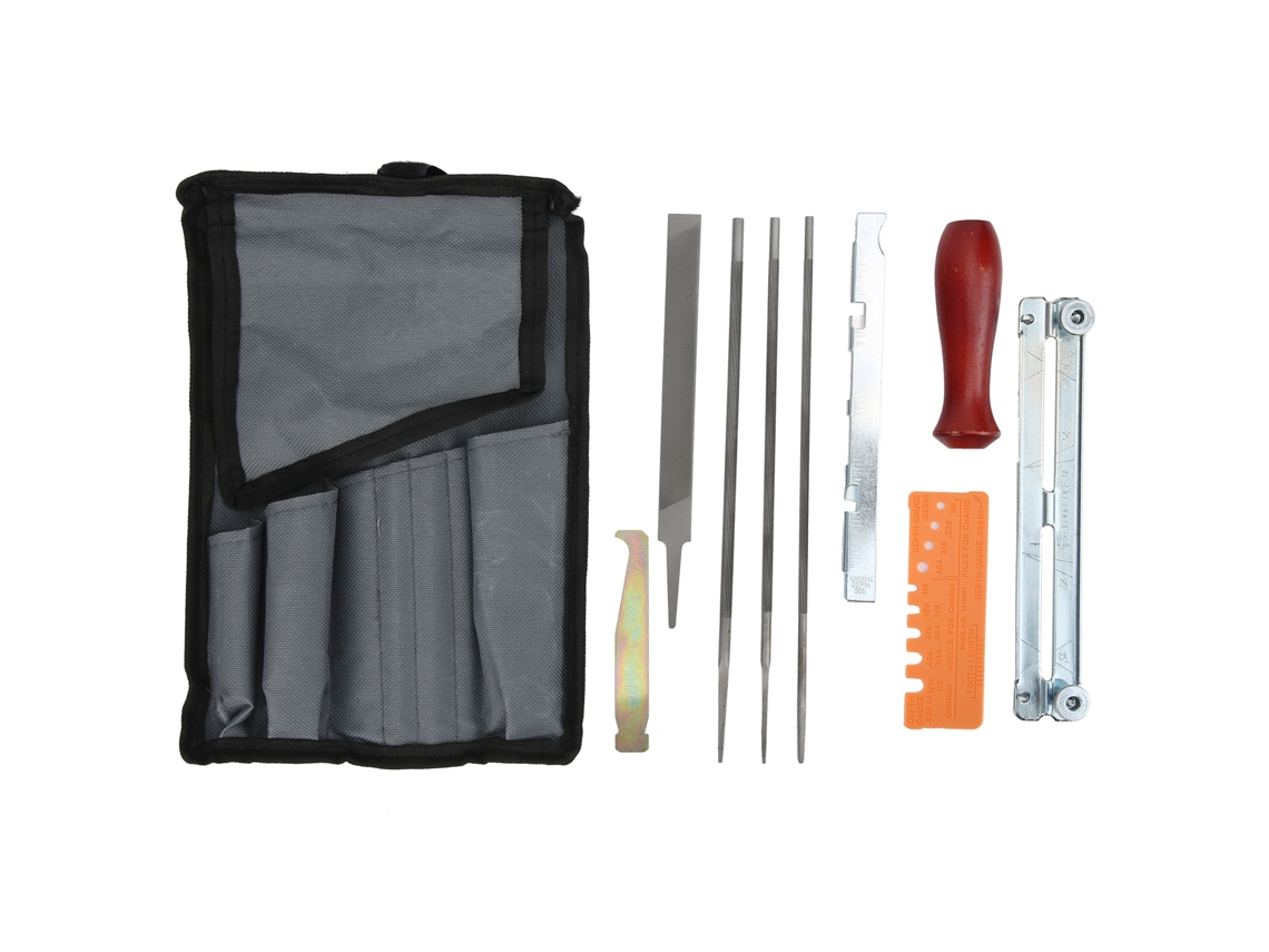 Kit De 10 Limas Redondas Rectangulares Azules Para Afilar Motosierras. Herramienta Para Su Manejo.