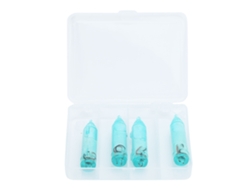 4 Unidades De Señuelos De Pesca Led Impermeables Para Usar Bajo El Agua, Color Azul, Con Caja.