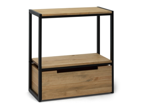 Consola BOX FURNITURE iCub ECO (Negro - Madera y Acero - 70 x 32 x 75 cm)