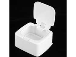 2026-recipiente De Plástico Con Tapa Para Algodones, Hisopos Y Accesorios De Maquillaje (cuadrado) 10.5x9.5x5.5cm