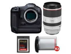 EOS R3 + RF 70 200mm F/2.8 L IS USM + 1 Sandisk 512GB Extreme Pro Cfexpress Tipo B + 3 Canon LP E19 + Libro electrónico Pricedirect CANON
